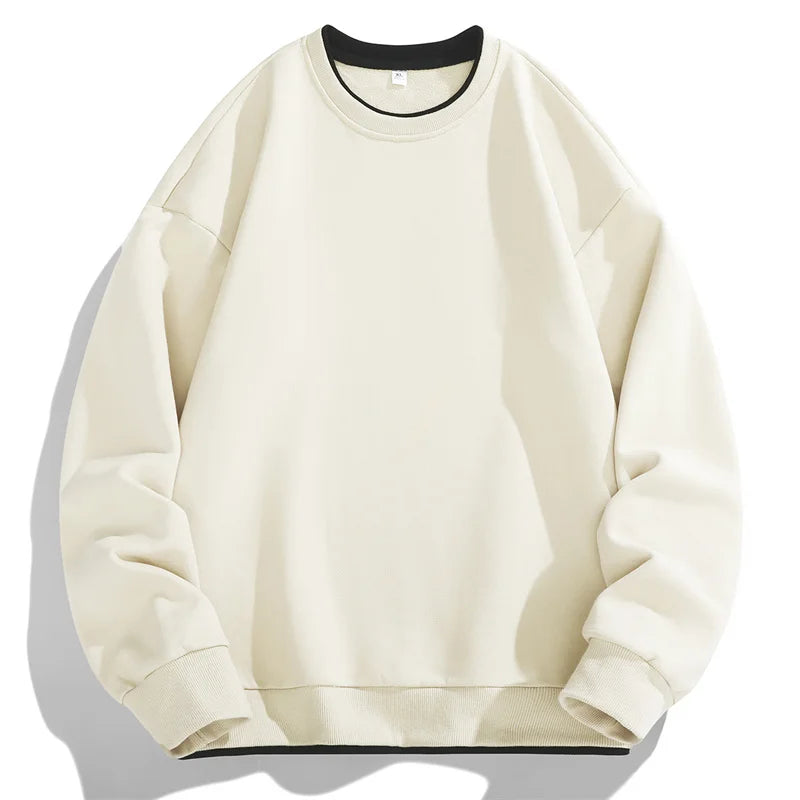 O-neck Solid Color Sweatshirt