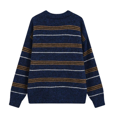 V-neck Stripped Sweater