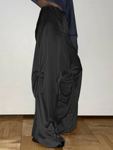 Parachute Solid Color Elegant Wide Leg Pants