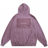 Sudadera con capucha Lavada en Negro Sombra Paz Oscuridad