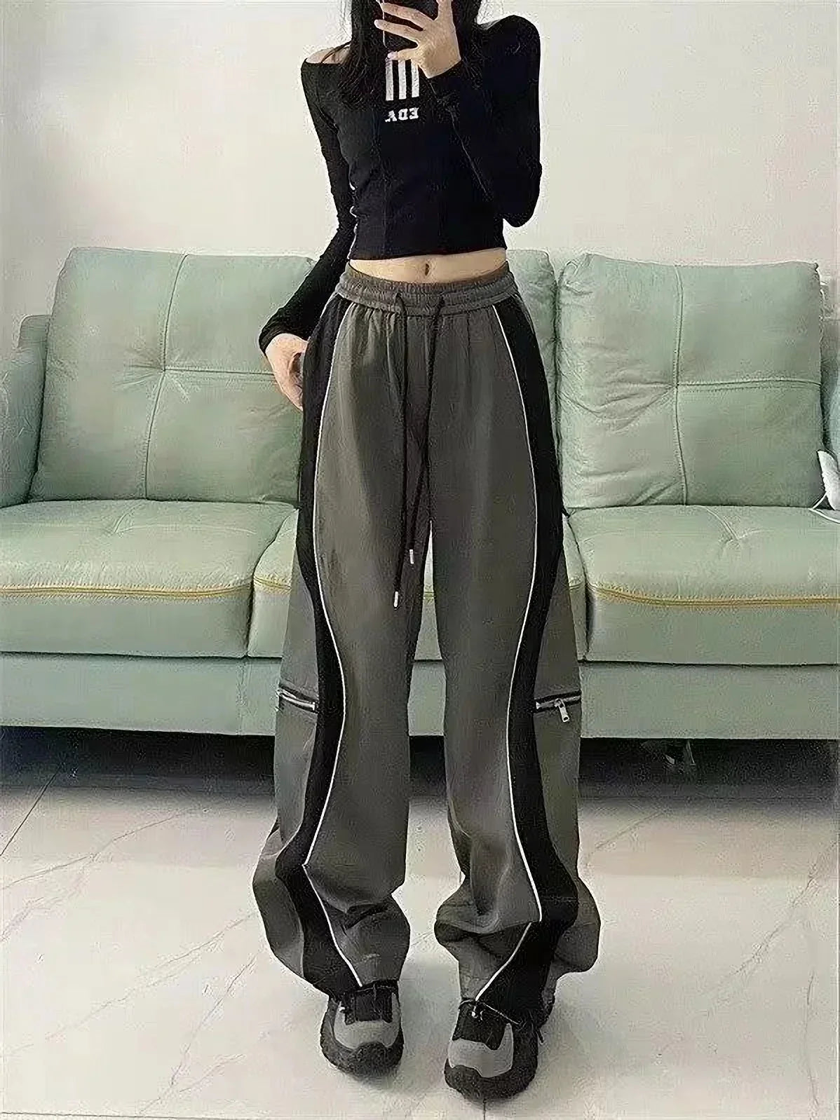 Y2K Baggy Straight Leg Pants