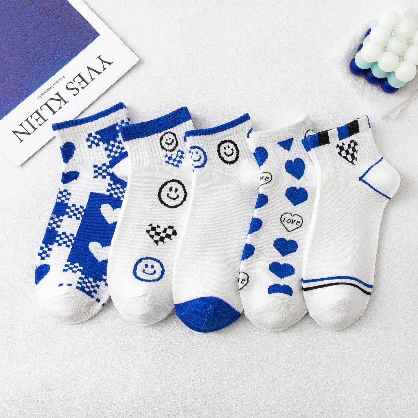 Spring Summer Cotton Color Short Ankle Socks