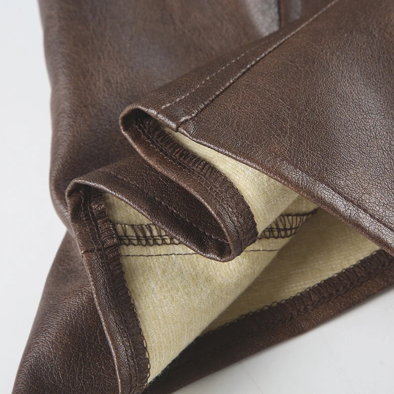 Redo Faux Leather Halter Top