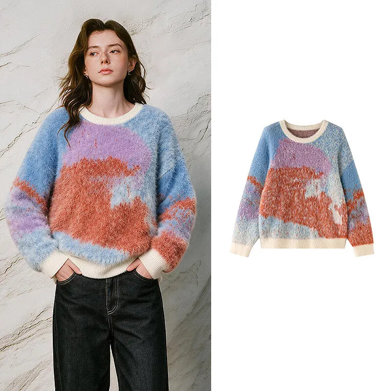 Min Fur Gradient Sweater