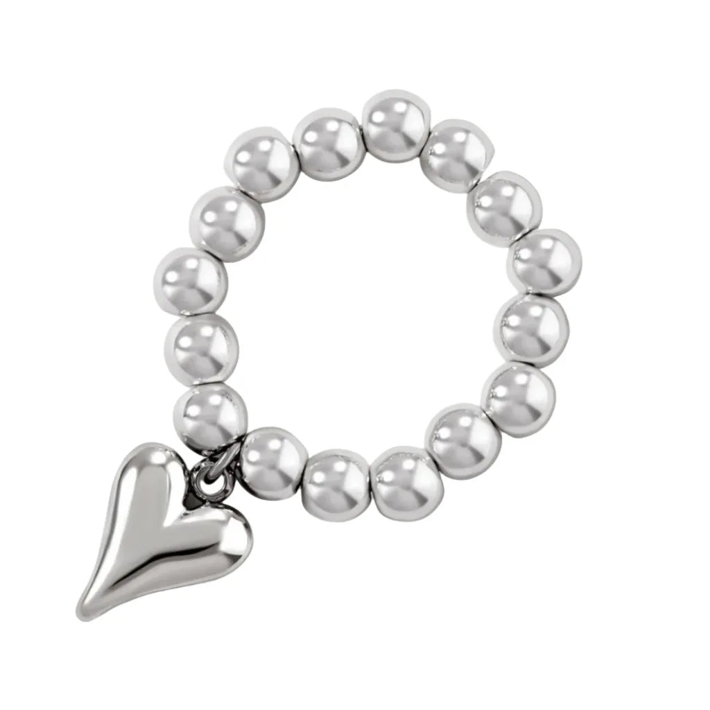 Handmade Beaded Love Heart Rings