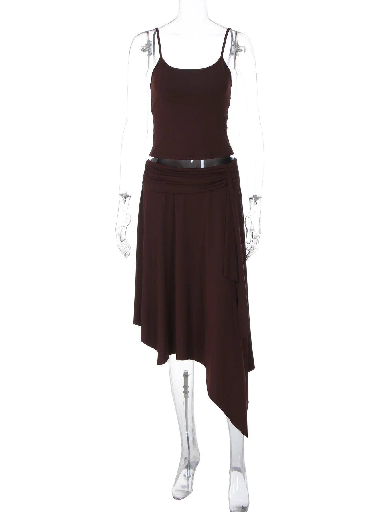 Old Money Irregular Skirt & Cami Top Women's Outfit
