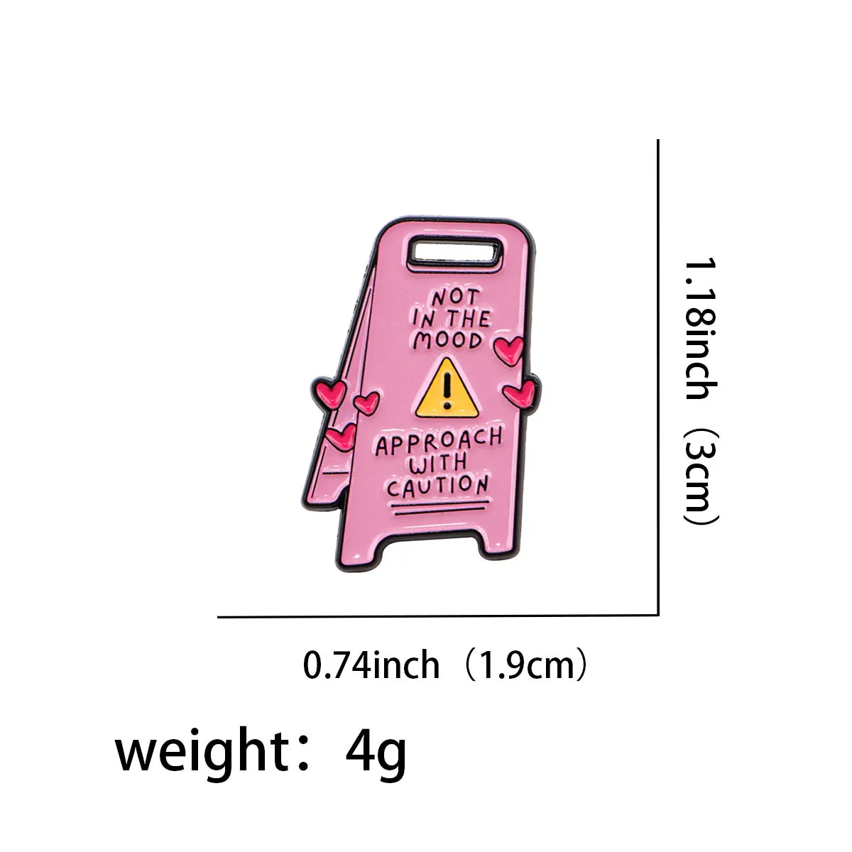 Warning Sign Brooches