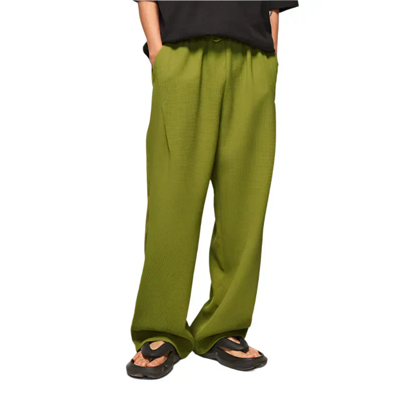 Polyester Solid Color Wide Leg Sweatpants