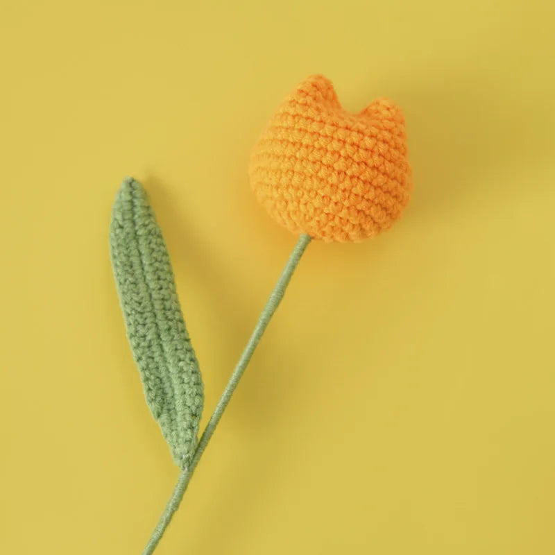 Vintage Tulips Crochet Flowers Handmade