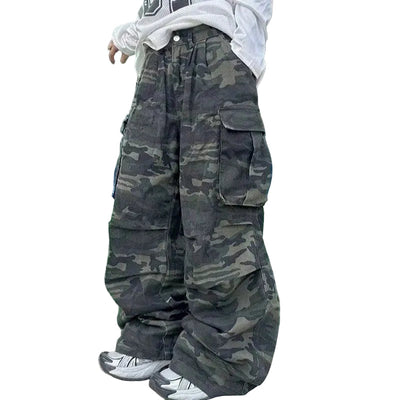 Y2K Camo Oversized Cargo Pants