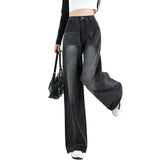 Vintage High Waist Thicken Wide Jeans