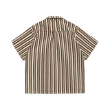 Loose Striped Short Sleeve Shirt