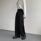 Soft Boy Black Straight Leg High Waist Pants