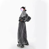 Sports Grey Loose Tracksuit