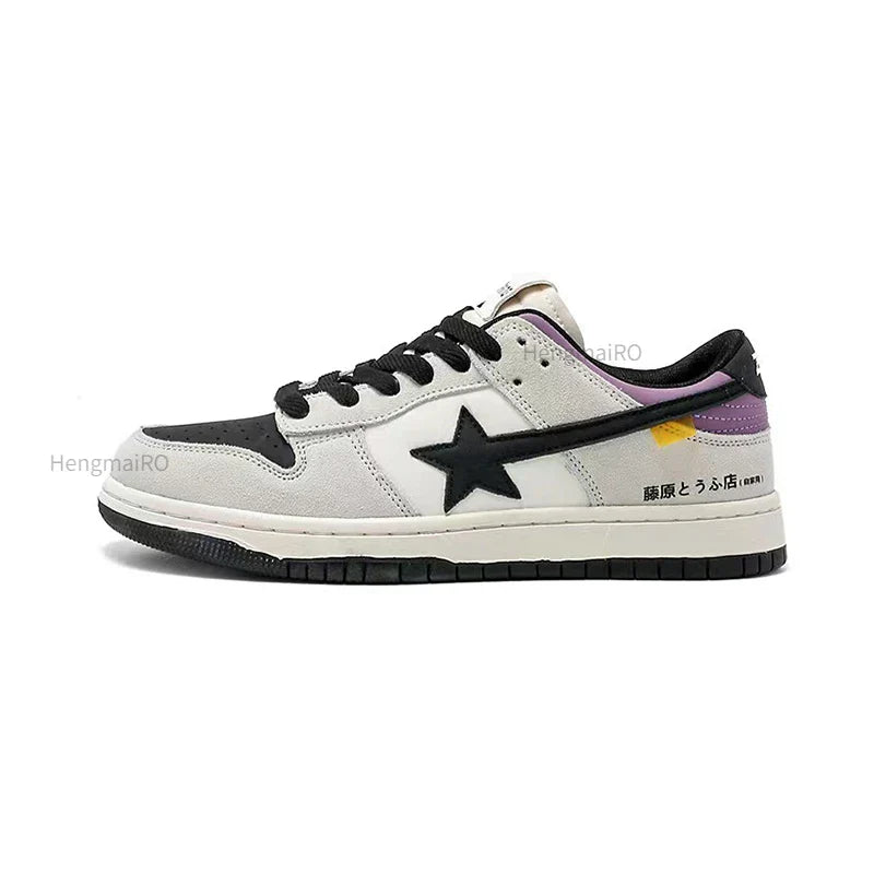 School Retro Multicolor Star Sneakers for Couples