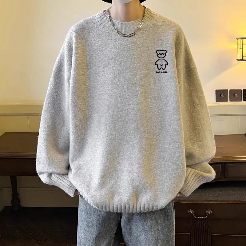 Y2K Bear Soft Boy Sweater