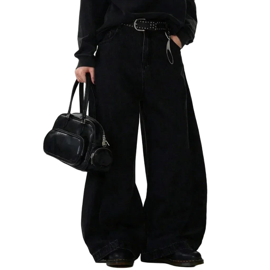 Vaqueros anchos negros estilo grunge