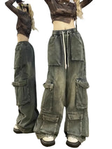 Straight Leg Multi-Pocket Cargo Jeans