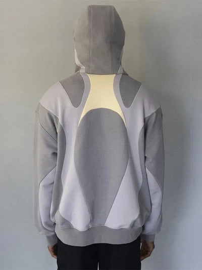 Y2K Irregular Patchwork Oversized Hoodie