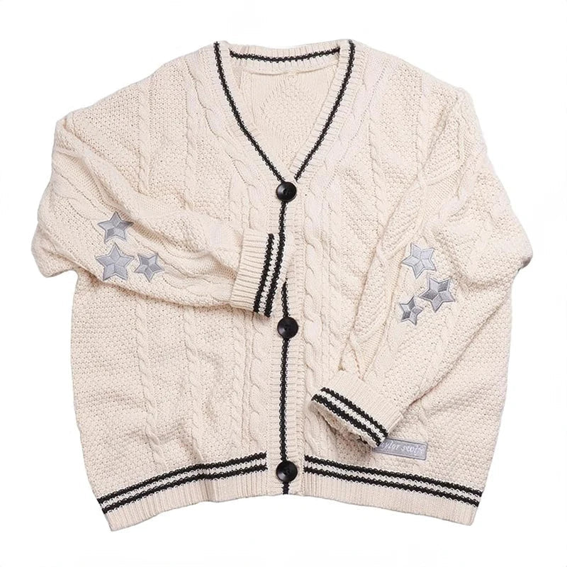 Grüner, bestickter Cardigan mit Knopfleiste