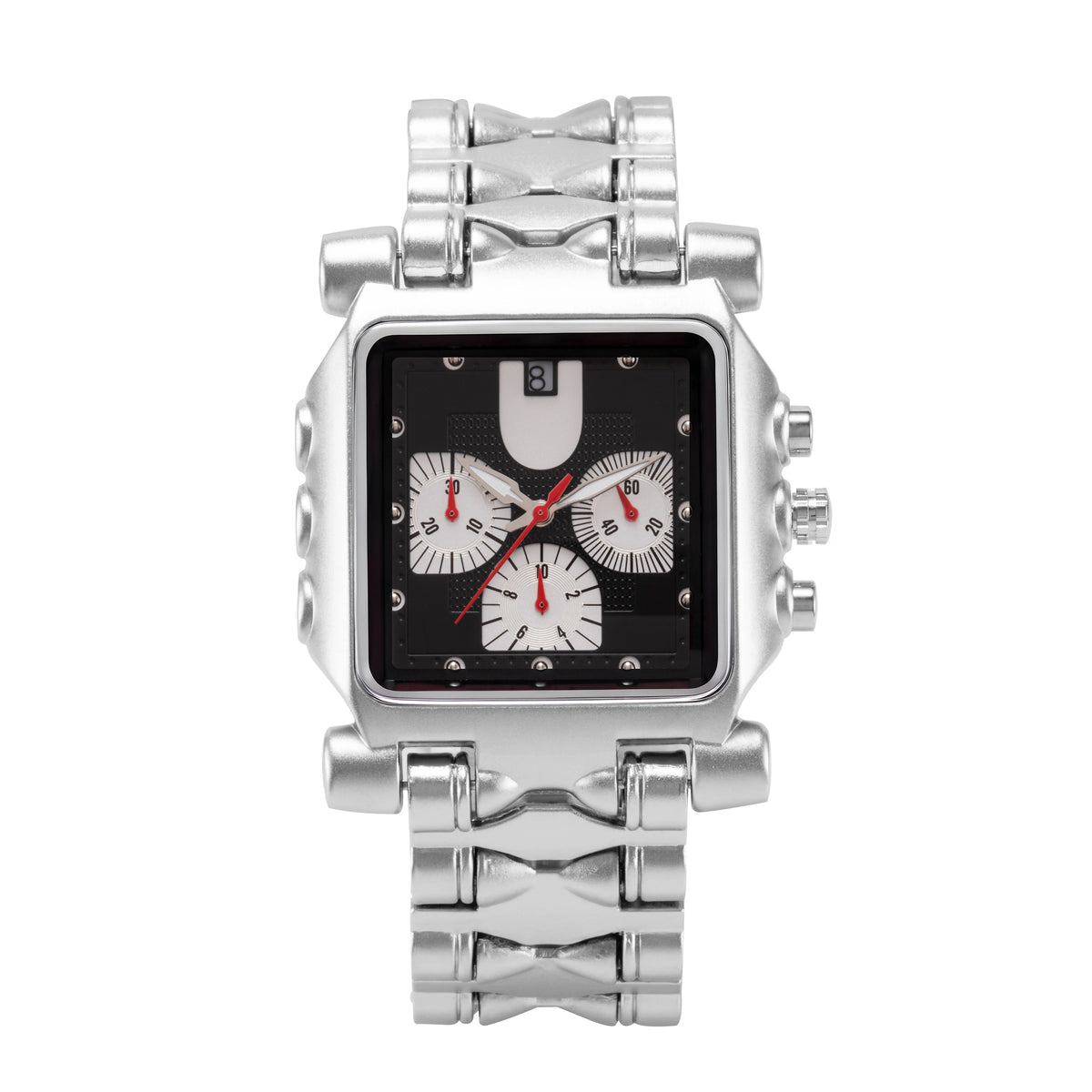 Y2K Retro Stainless Steel Band Sports Wristwatch