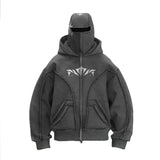 Vintage Zip-Up Oversized Hoodie Sweatshirt