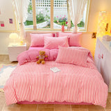 Nordic Striped Simple Style Cotton Bedding Set