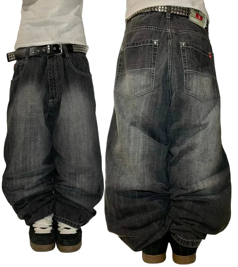 Vintage High Waist Baggy Washed Jeans