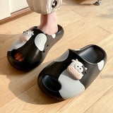 Cute Cow Cartoon Comfy Slippers