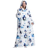 Animal Printed Hooded Blanket