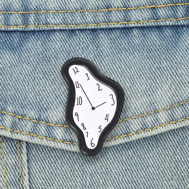 Melting Clock Dali Inspired Pin