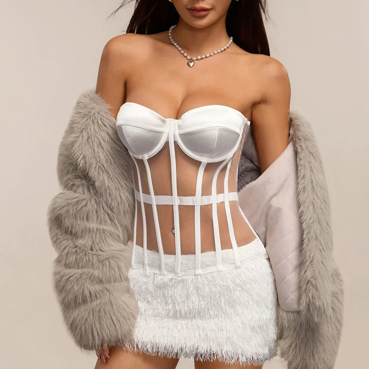 Coquette White Lace Women's Top