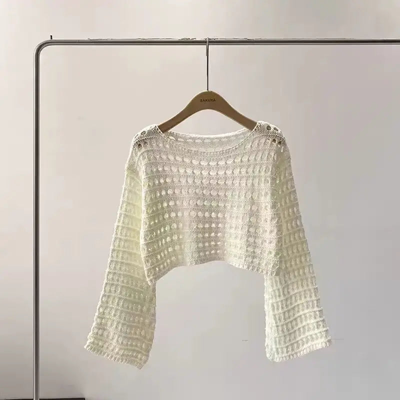 Crochet Fishnet Crop Top