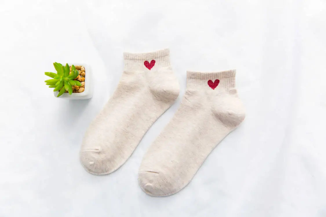 Spring Summer Cotton Color Short Ankle Socks