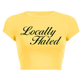 Y2K Locally Hated Crop Top