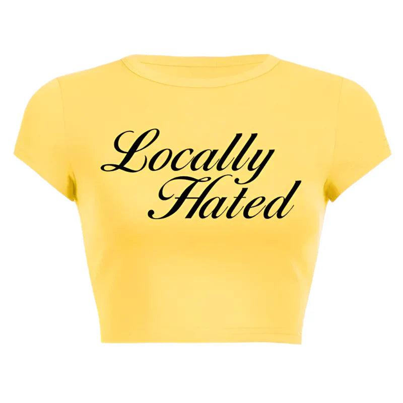 Y2K Locally Hated Crop Top