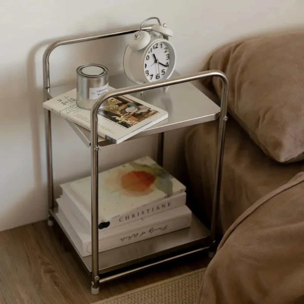 Retro Stainless Steel Side Table