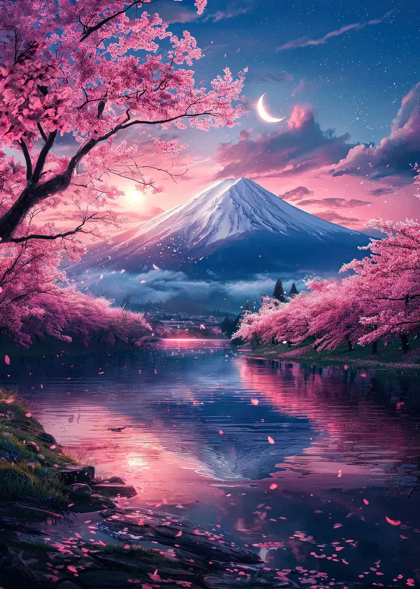 Japanese Cherry Blossoms Poster