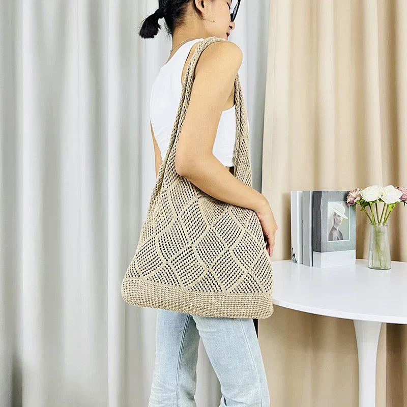 Retro Handgefertigte Häkeltasche für Damen