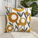 Floral Tufted Decorative Pillow Cover