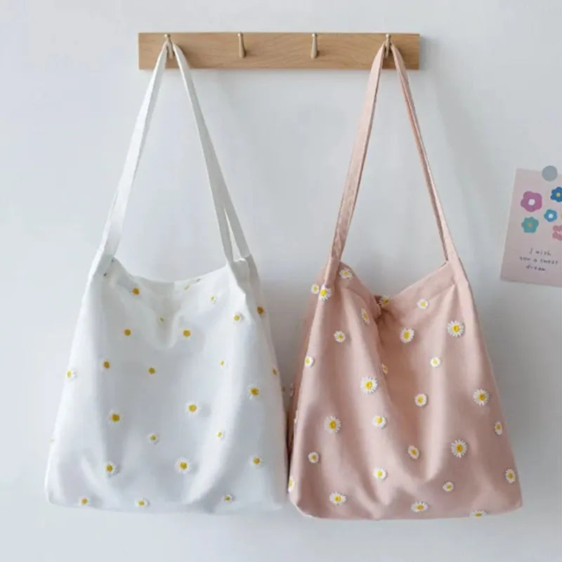 Casual Canvas Girls Shopping Handbag