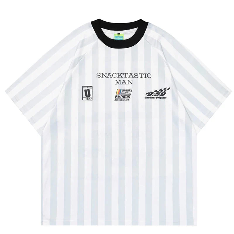 Retro Racing Striped T-Shirt