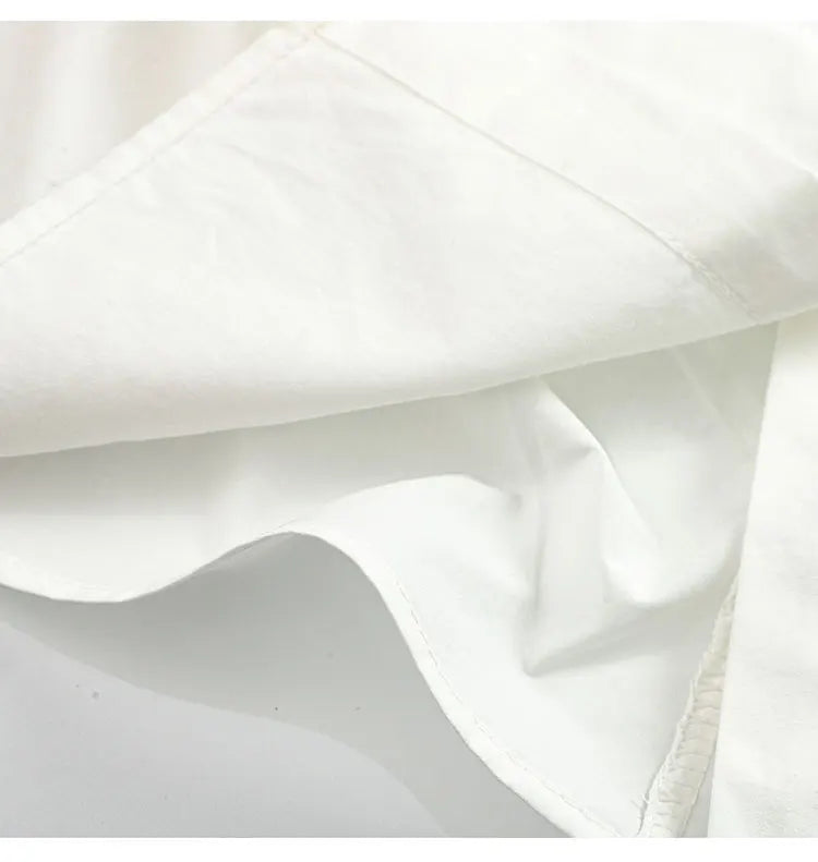 Women Korean Short Sleeve White Shirt
