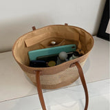 Large Basket Shape Shoulder Bag