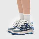 Retro Punk Canvas Leather School Sneakers