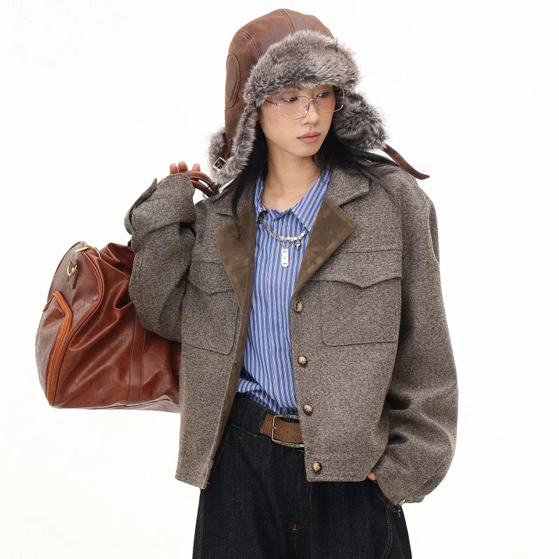 Corporate Girlie Cropped Women's Winter Coat