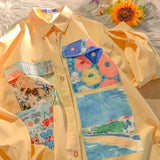 Weird Core Oil Painting Shirt