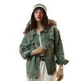 Washed Motorcycle Denim Jacket
