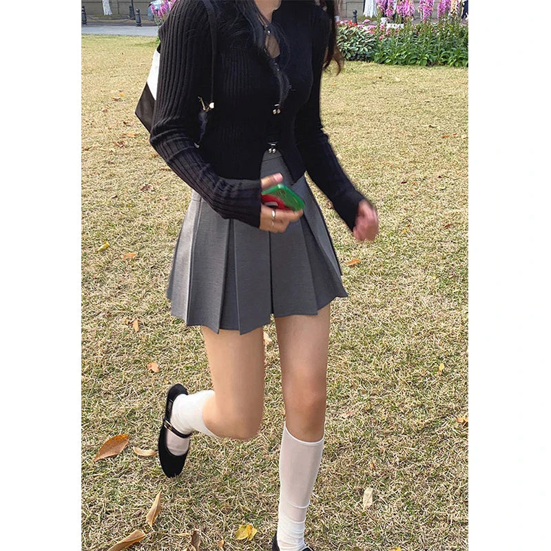 Pleated Korean Style Mini Skirt