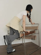 Coquette Korean Ruffles Straight Pants